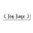 thumbnail image 1 of Letrero de metal con texto en inglés "Tea Time Farmhouse" (La hora del té), decoración de granero, tamaño: 4 x 16 pulgadas, 1 of 4
