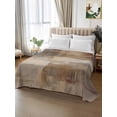 thumbnail image 2 of Brown Flat Sheet Only Twin Size, Soft Breathable Bed Top Sheets for Mattress, Oil Painting Abstract Art Contemporary Luxury Bedding Flat Sheets for Home Hotel Bedroom Bed Protection, 2 of 9