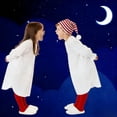 thumbnail image 6 of Tfken Toddler Boys Soft Pajamas Robe Comfy Sleepwear Nightwear Long Comfortable Pajamas Robe Fashion Casual Bathrobe Homewear Party Cute Loungewear Outfit Size 110 White, 6 of 9
