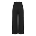 thumbnail image 6 of Jxximdong Pants for Women Women Summer High Waisted Cotton Linen Palazzo Pants Wide Leg Long Pant Trousers With Pocket Black XXXL Trousers, 6 of 6