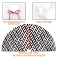 thumbnail image 3 of KLL 30" Christmas Tree Skirt Black White Stripes Xmas Tree Skirts Mat for New Year Xmas Holiday Party Indoor Outdoor Home Decoration, 3 of 5