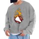 thumbnail image 1 of Sudadera sin capucha para hombre, cuello redondo, deportiva, con estampado de béisbol, sudadera con capucha, manga larga, blusa de poliéster para hombre, 1 of 4
