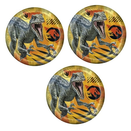 Jurassic World Themed Large Dinner Plates for 24 People