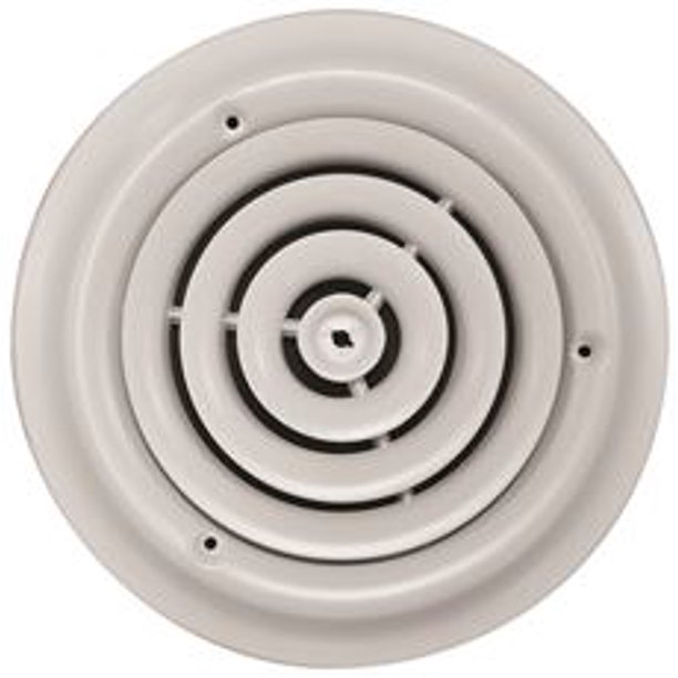 TRUAIRE ROUND CEILING DIFFUSER, 8 IN., WHITE