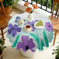 thumbnail image 4 of 60 Inch Round Lace Tablecloth Water Resistant Washable, Monarch Butterfly Aesthetic, 4 of 5