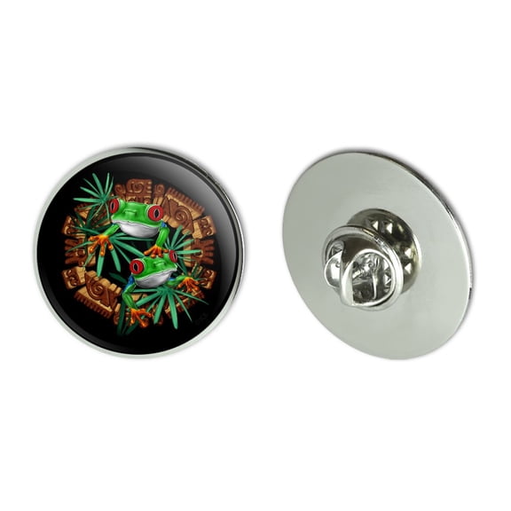 Tree Frog Aztec Temple Metal 1.1" Tie Tack Hat Lapel Pin Pinback