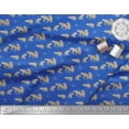 thumbnail image 3 of Soimoi Blue Viscose Chiffon Fabric Bear Animal Printed Craft Fabric by the Yard 42 Inch Wide, 3 of 3