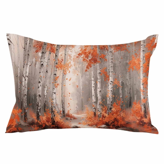 Modern Oil Painting Art Forest Body Pillow Cover, Pillowcase Protectors with Zipper, Breathable Decorative Throw Pillow Case Cover, Pillow Shams for Couch Sofa 24x36Inch