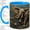 Blue, variant on Ornate Elephant Accent Mug, 11oz Ceramic Coffee Cup for Animal Lovers