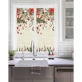 thumbnail image 2 of Red Christmas Window Privacy Film Stained Glass Window Film Decorative Windows Cover Static Windows Cling for Glass Xams Tree Winter Poinsettia Pine Cones Farmhouse Stickers for Bathroom 19.6"x39.3", 2 of 7