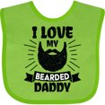 thumbnail image 3 of Inktastic I Love My Bearded Daddy for Fathers Day with Grunge Boys Baby Bib, 3 of 4