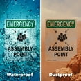thumbnail image 5 of (2 Pack) Assembly Point With Symbol OSHA Emergency Sign 18 Inch X 24 Inch Vinyl Label Decal Sticker Weather Resistant, UV Protected for Workplace, Business, and Construction Site, Made, 5 of 7