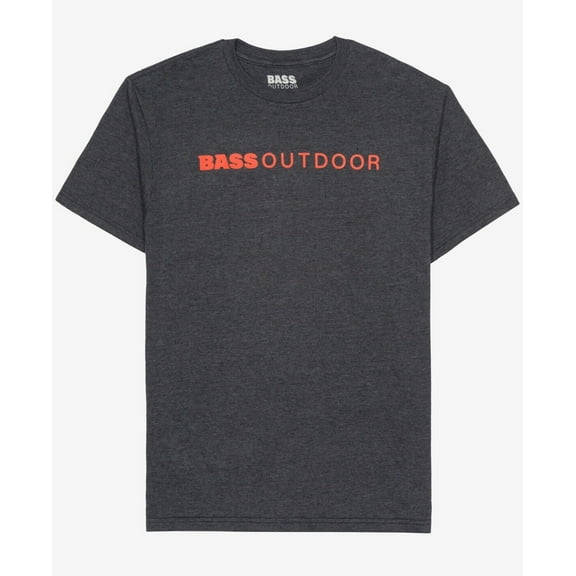 Bass Outdoor Men's Short Sleeve Crewneck T Shirt Grey Charcoal Heather Large