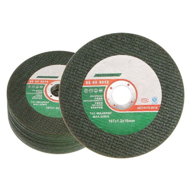 25uds Ruedas Corte 4.2" X 0.045" X 5/8" 80m/s para Metal Delgado Acero Inoxidable Rápido Limpio Disco Corte Ruedas Esmerilado para Amoladora Angular Verde