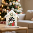 thumbnail image 3 of Christmas Table Decorations Wooden House Desktop Party Festive, 3 of 6