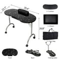 thumbnail image 6 of Nail Table- SUNCOO Portable Folding Station Desk Movable Tech Table for Home Spa Beauty Salon with Wrist Cushion, Drawer, 4 Lockable Wheels, Carrying Bag 35.4"15.7"26.8", 6 of 7