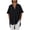 Black, variant on Mgmyaa Men's Casual Cotton Linen T Shirt Baggy Short Sleeve High-Low V-Neck Tee Summer Loose Tops