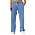 thumbnail image 2 of sageysalite Athletic Pants for Men Casual Straight Leg Drawstring Elastic Waist Lightweight Quick Drying Workout Pants with Pockets, 2 of 5