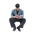 thumbnail image 3 of MERIGLARE 1/64 Diorama Man Figure Micro Layout Ornament Micro Landscape Collection Gift Photo Prop Resin Miniature Character Mini Model Style G, 3 of 8