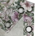 thumbnail image 4 of Ambesonne Exotic Grommet Curtain, Vintage Hibiscus Floral Art, 50"x96", Olive Green and Pink, 4 of 5