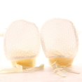 thumbnail image 5 of Manoplas de algodón de seda para bebé, niño y niña, guantes de malla transpirables con cordón, paquete de 4 (manopla con ojales), 5 of 5