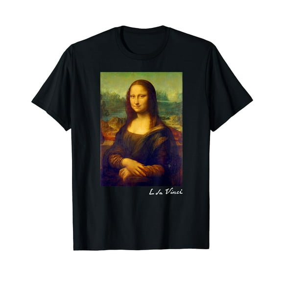 Famous Painting Mona Lisa Art of Leonardo da Vinci Artist T-Shirt
