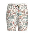 thumbnail image 4 of Wukai Summer Life Men’s Short Pajama Pants With Pockets Soft Sleep Pj Shorts for Men-Large, 4 of 6
