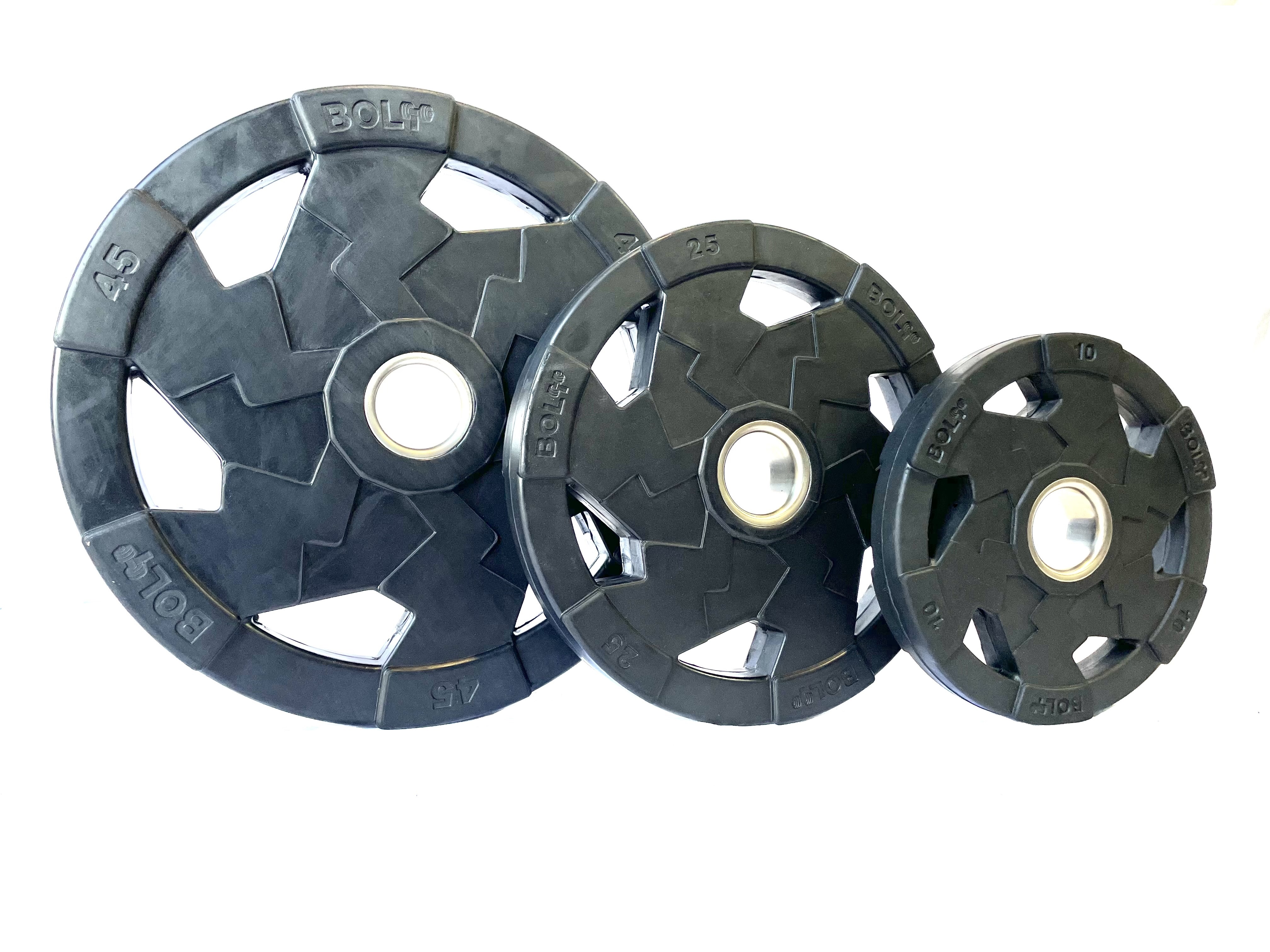 Bolt Fitness Supply Olympic Lightning Rubber Coated 160 LB Weight Set