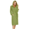 thumbnail image 2 of XMMSWDLA Women Fleece Hooded Bathrobe - Plush Long Robe Bath Robes, 2 of 4