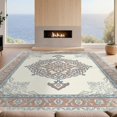 thumbnail image 2 of Design&I 6'x9' Ultra Soft Area Rug, Ornate Scrollwork Scroll Boho Bordered Vintage Distressed Border Playful None Fluffy Washable Non Shedding for Guest Room Bedroom Living Room, 2 of 7