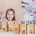 thumbnail image 3 of Junepar Set of 12 Christmas Gift Bags - Flat Bottom Paper Bags with Xmas Tree ,Santa Claus, Elk Prints Design - 5x3x9 inch Holiday Candy Goody Paper Bags, 3 of 4