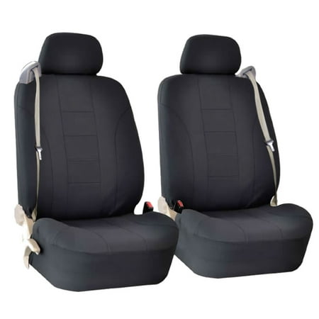 Premium Black Front Seat Covers for SUVS Pick up Trucks with Built in Seat