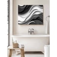 thumbnail image 6 of Black Grey Ombre Wall Art for Living Room,Canvas Picture Wall Decor for Bathroom Bedroom,Moire Modern Aesthetics Geometric Abstract Painting Artwork for Office Hallway Dining Room Decor 16"x20", 6 of 8