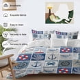 thumbnail image 3 of King 4 Piece Bedding Set Nautical Anchor Swim Rings Compass Soft Breathable Duvet Cover and Pillowcase, Retro Ocean Starfish Whale Duvet Cover Set Bed Sheets for Bedroom Dormitory Guest Room, 3 of 9