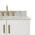 thumbnail image 6 of Ariel Taylor 43 In. Right Offset Single Oval Sink Vanity With Carrara White Marble 0.75In Countertop In White, 6 of 11