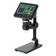 thumbnail image 1 of Yeacher 4.3 Inch Display 1000X Digital Microscope Photo Video Taking with 8 Adjustable LED Lights Lifting Aluminum Alloy Stand for Jewelry Identification Mobilephone Repairs, 1 of 8