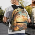 thumbnail image 6 of Fuzoiu Tropical Sunset Beach Scene Print School Backpack for Teens,Large Bookbag,Lightweight Laptop Bag for Travel, Work, School & Outdoor Adventures, 6 of 6