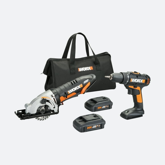 Worx WX945L 20V Power Share Drill Driver & 3-3/8" Worxsaw Combo Kit