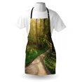 thumbnail image 3 of Outdoor Apron Footpath Green City Park Sun Rays Freshness Hiking Forest Tranquil Botany, Unisex Kitchen Bib Apron with Adjustable Neck for Cooking Baking Gardening, Green Beige Yellow, by Ambesonne, 3 of 3