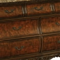 thumbnail image 3 of Bombe Shaped Dresser with Carving and Molded Details, Cherry Brown, 3 of 3