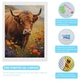 thumbnail image 3 of Diamond Art Kits for Adults, Cow Pasture Orange Flowers 5D Diamond Painting Kits for Adults Beginners, DIY Full Drill Diamond Painting, Gem Art and Crafts 12x16, 3 of 7