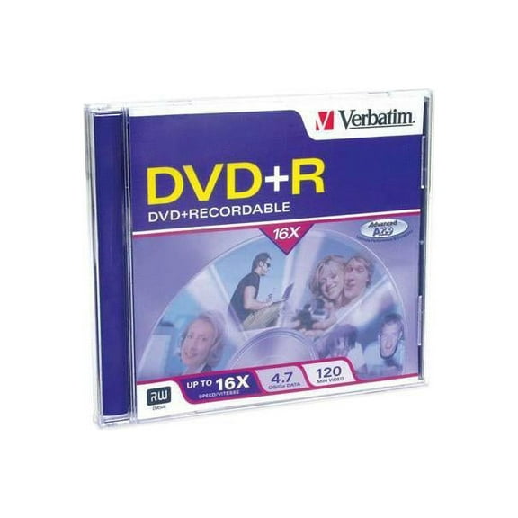 VERBATIM DVD R BRAND SLV 1pk 4.7GB/16X JEWEL CASE