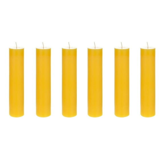 6 pcs 2" x 9" Hand Poured Citronella Scented Pillar Candle