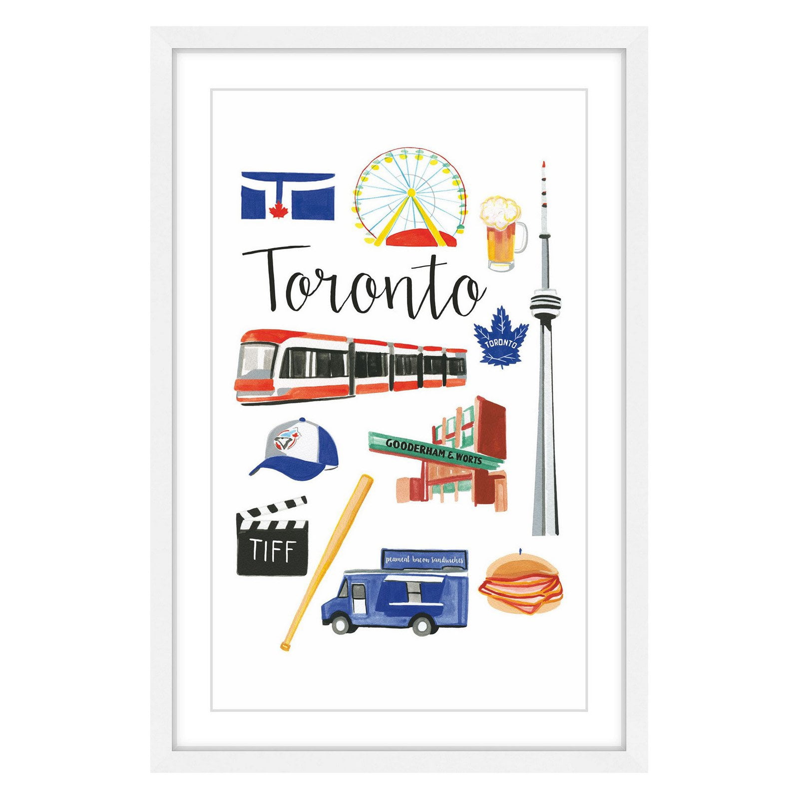 Marmont Hill "Travel Toronto" by Molly Rosner Framed Painting Print
