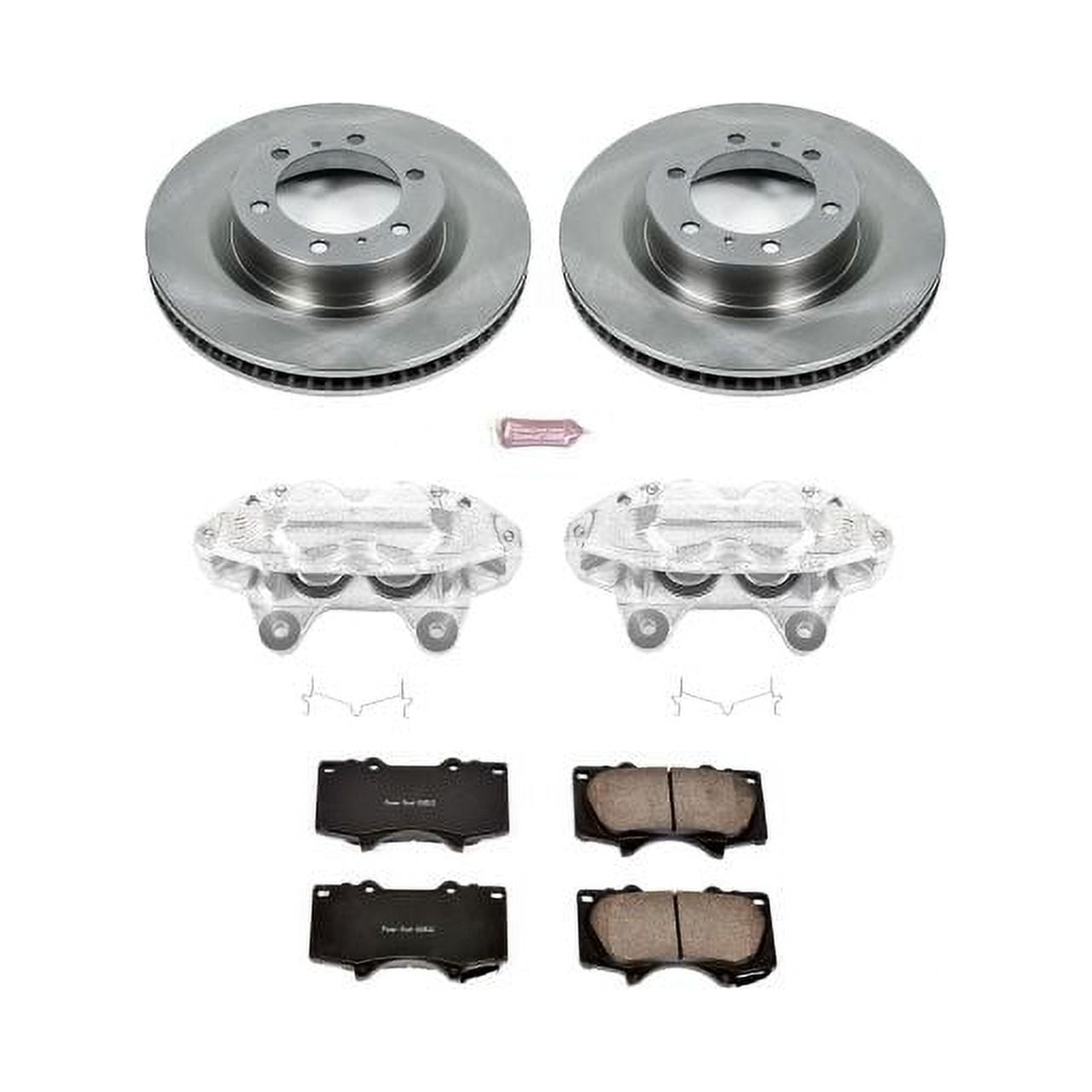 PowerStop Front Stock Replacement Brake Pad and Rotor Kit with Calipers Fits: LEXUS TOYOTA Select Models KCOE5873