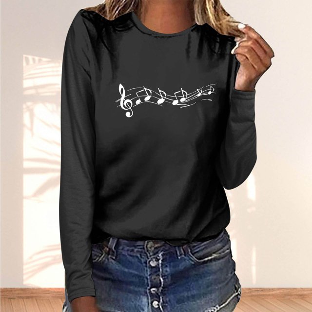 Simua Chandail en Molleton Femme Manches Longues Imprimé Lettre Col Rond Ample Décontracté Blouses T-Shirts