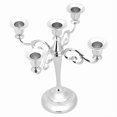 thumbnail image 2 of Candelabro De Metal Vintage, Centro De Mesa De 5 Brazos Con Acabado Pulido Y Brazos Curvos Para Decoración De Mesa De Boda, Fiesta, Hogar, 2 of 7