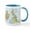 White/Blue Inside, variant on CafePress - Map A World Turner Upsidedown Mugs - 11 oz Ceramic Mug - Novelty Coffee Tea Cup