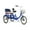Blue, variant on Linor Adult Tricycle with Rear Seats, 20" 3-Wheel, Front and Rear Baskets, Trike for Seniors, Blue