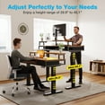 thumbnail image 2 of Casacomoda 47 inch Electric Standing Desk with Drawers & Keyboard Tray, Height Adjustable Gaming Desk with Power Outlets & LED Lights, Sit Stand Table with Monitor Stand for Home, Office, Vintage, 2 of 7